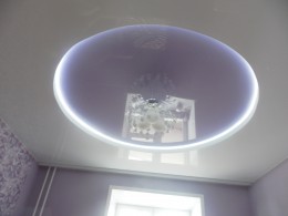 Светодиодная подсветка в двухуровневом потолке